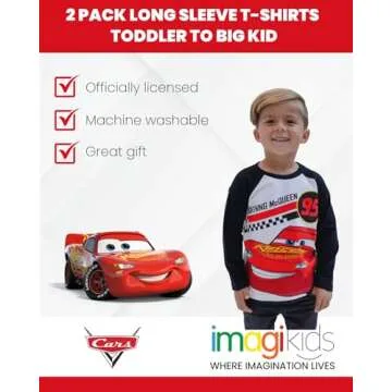 Disney Cars Toddler Boys Long Sleeve T-Shirts 2 Pack