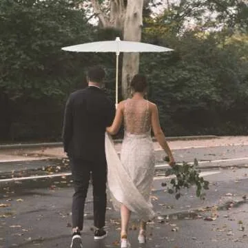 GSYUWIH Wedding Umbrella Pack, 33 Inch White Decor