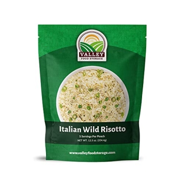 Valley Food Storage Italian Wild Risotto | 5 Servings Premium Emergency Food Supply | All Natural, N...