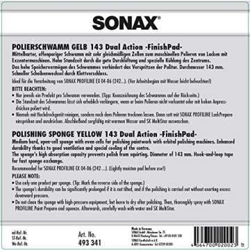 SONAX (04933410 Dual Action Polishing Pad, Yellow
