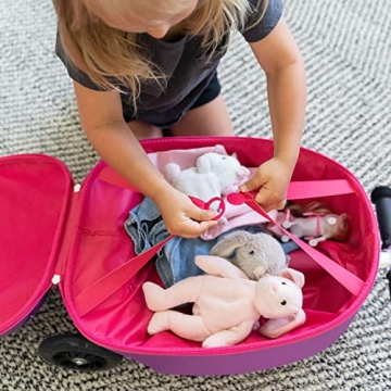 Kids Ride On Luggage Scooter Suitcase with LED Wheels