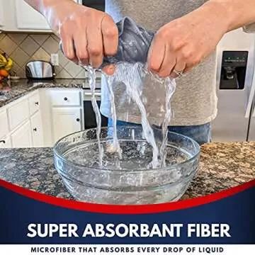 USANOOKS Microfiber Cleaning Cloth - 8 Pcs 12"x11" - High Performance - 1200 Washes, Ultra Absorbent Towels Weave Grime & Liquid for Streak-Free Mirror (Pack of 8)