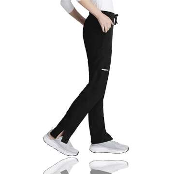 BARCO Skechers Vitality Women's Charge 4-Pocket Scrub Pant - Black, Petite L