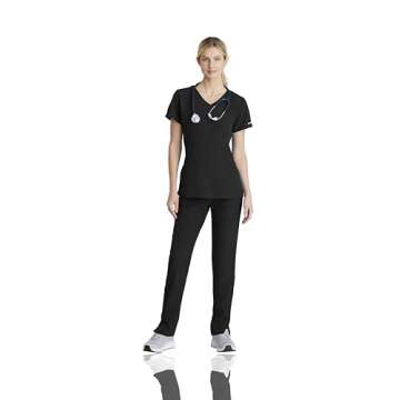 BARCO Skechers Vitality Women's Charge 4-Pocket Scrub Pant - Black, Petite L