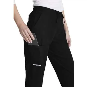 BARCO Skechers Vitality Women's Charge 4-Pocket Scrub Pant - Black, Petite L