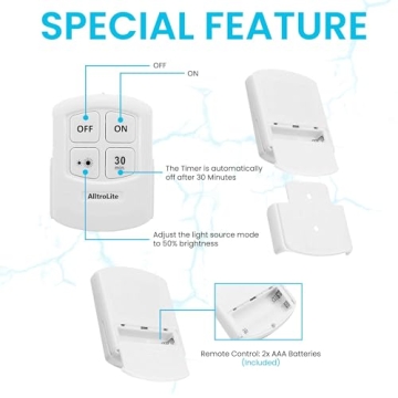 AlltroLite Portable COB LED Light Bulbs - Remote Controlled