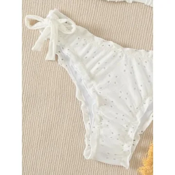 Stylish Verdusa Frill Trim Halter Bikini Set for Women