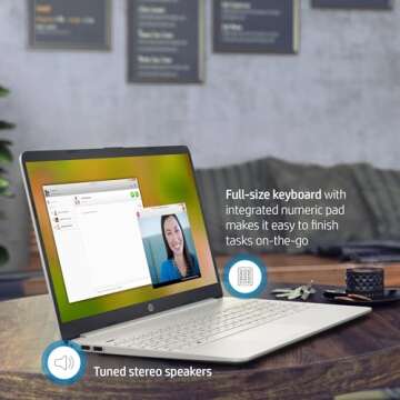 HP 15.6"" FHD Screen Laptop,Intel Core i5-1135G7 Processor, 16GB RAM, 1TB SSD, HDMI, HD Webcam, Wi-Fi 6, Bluetooth, HDMI, Type-C,Skyerd 128GB NVMe Portable SSD, Windows 11 Home, Silver, dy2795