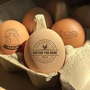 Customize EGG STAMP, Flat Rubber Stamp for Eggs, Custom Egg Stamp, Mini Egg Stamp For Farm, Fresh Egg Stamp