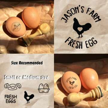 Customize EGG STAMP, Flat Rubber Stamp for Eggs, Custom Egg Stamp, Mini Egg Stamp For Farm, Fresh Egg Stamp