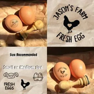 Customize EGG STAMP, Flat Rubber Stamp for Eggs, Custom Egg Stamp, Mini Egg Stamp For Farm, Fresh Egg Stamp