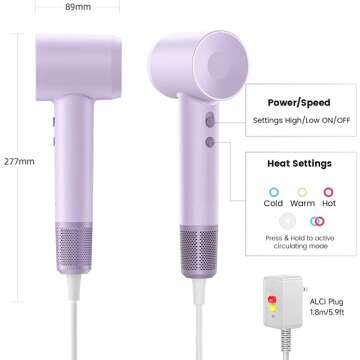 Laifen Hair Dryer Swift SE - 1400W Fast & Quiet