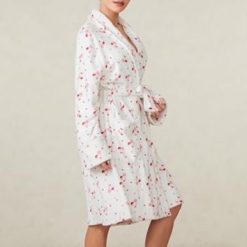 Cozy Cherry Print Kimono Robe for Women - IMISSILLEB