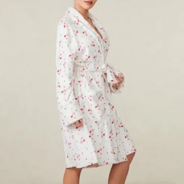 Cozy Cherry Print Kimono Robe for Women - IMISSILLEB