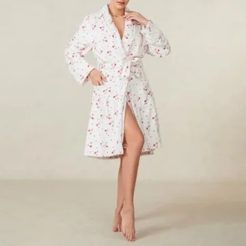 Cozy Cherry Print Kimono Robe for Women - IMISSILLEB