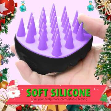 Cbiumpro 2-Pack Scalp Massager Shampoo Brush, Ultra Soft Silicone Scalp Scrubber Exfoliator Brush for Hair Growth & Dandruff Removal - 100% Fit All Hair Types