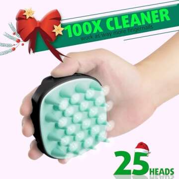 Cbiumpro 2-Pack Scalp Massager Shampoo Brush, Ultra Soft Silicone Scalp Scrubber Exfoliator Brush for Hair Growth & Dandruff Removal - 100% Fit All Hair Types