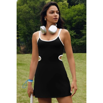 Stylish ReachMe Women's Tennis Dress with Built-in Shorts