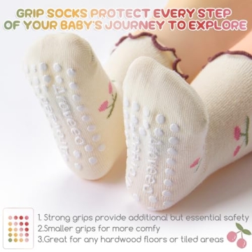 Aroveea Baby Toddler Socks Non Slip Grip Cute Fun Design