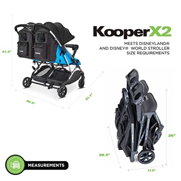 Joovy Kooper X2 Double Stroller for Easy Travel