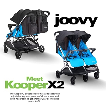 Joovy Kooper X2 Double Stroller for Easy Travel