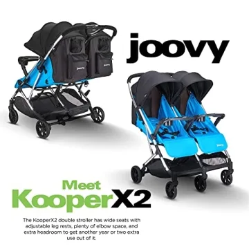 Joovy Kooper X2 Double Stroller for Easy Travel