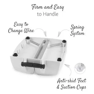 Cheese Slicer With Adjustable Thickness - Wire Cheese Slicer For Mozzarella Cheese, Cheddar Cheese, Gouda Cheese - Cheese Slicers For Block Cheese Heavy Duty Wires
