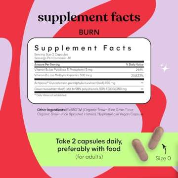 Lemme Debloat and Burn - Metabolism, Bloat Support, Gut Health & Weight Management with Clinically Studied Probiotics, Prebiotics, Green Tea Extract, Vitamins B6 & B1 - Vegan, Gluten-Free, 60 Count Ea