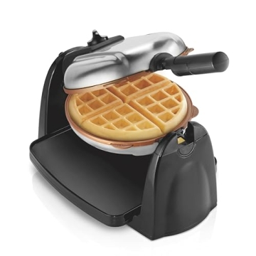 Hamilton Beach Belgian Waffle Maker with Removable PFAS-Free Durathon Nonstick Coated Plates, Easy F...