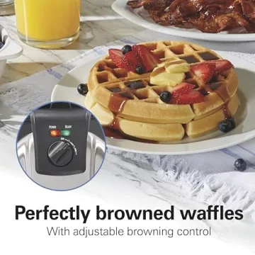 Hamilton Beach Belgian Waffle Maker - Easy Flip & Removable Plates