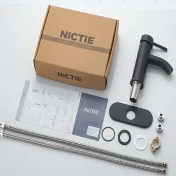 Matte Black Bathroom Sink Faucet – Easy Installation & Modern Design