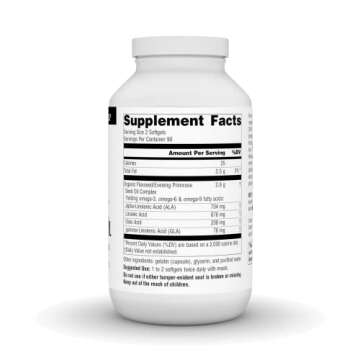 Source Naturals Flax Seed-Primrose Oil, Omega 3,6,9 EFA Complex, 1300mg - 180 Softgels