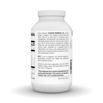 Source Naturals Flax Seed-Primrose Oil, Omega 3,6,9 EFA Complex, 1300mg - 180 Softgels