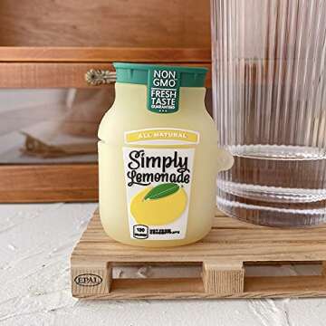 for Airpod 1/2 Case, 3D Cute Fun Cartoon Fashion Funny Character Air Pods 2&1 Cover Design, for Girls Women Teen Boys Unique Kawaii Designer Trendy Soft Silicone Cases (Lemonade)