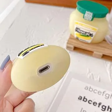 for Airpod 1/2 Case, 3D Cute Fun Cartoon Fashion Funny Character Air Pods 2&1 Cover Design, for Girls Women Teen Boys Unique Kawaii Designer Trendy Soft Silicone Cases (Lemonade)