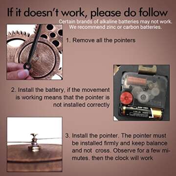 Oldtown Clocks 23" inch Noiseless Silent Non-Ticking Gears Not Moving Wall Clock (Roman Numeral,Anti-Bronze)