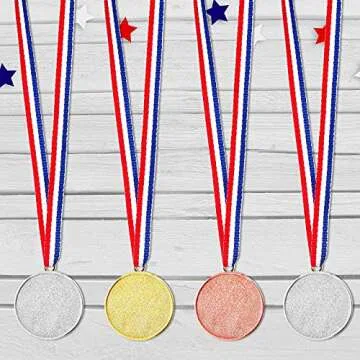 Red White Blue Striped Grosgrain Ribbon Use for Memorial Day Gift Wrapping, Party Decoration, DIY Crafting and Sewing (3/8 Inch x 50 Yard, Red, White, Blue)