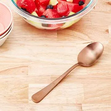 Mercer Culinary 18-8 Stainless Steel Slotted Spoon Rose Gold