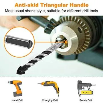 Concrete & Masonry Drill Bit Set (5PCS) by TITGGI