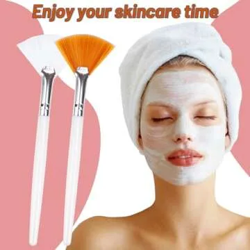 20 Pieces Fan Brush Set for Makeup and Skincare Application