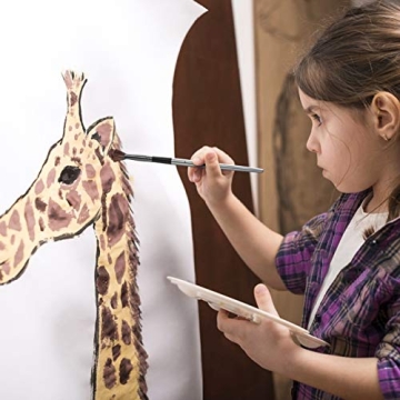 Nicpro 10 PCS Fan Brush Set for Acrylic Watercolor Oil Painting