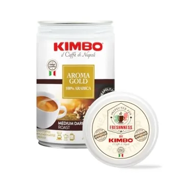 Kimbo Aroma Gold Arabica Ground Coffee with Dark Chocolate Notes