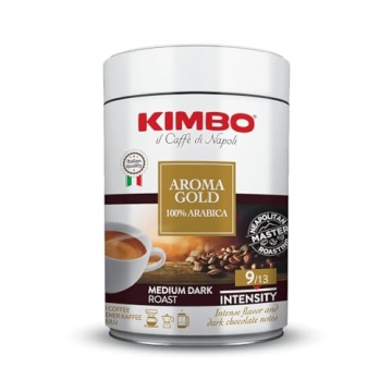 Kimbo Aroma Gold Arabica Coffee Dark Chocolate Notes