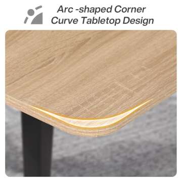 Tribesigns 6FT Conference Table, 70.86L x 35.43W x 29.52H Inches Boat Shaped Meeting Table, Modern Seminar Table for Office Meeting Conference Room (Light Wood Grain, 6ft)