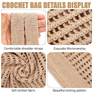Hatisan Crochet Tote Bag Stylish Beach Bag For Women
