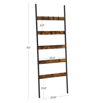 Stylish VASAGLE 5-Tier Blanket Ladder for Chic Storage