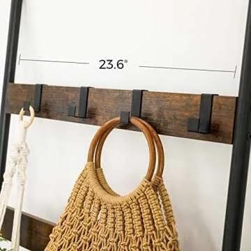 Stylish VASAGLE 5-Tier Blanket Ladder for Chic Storage