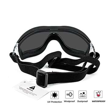Tankyomilex Adjustable Dog Goggles UV-Proof Waterproof for Dogs