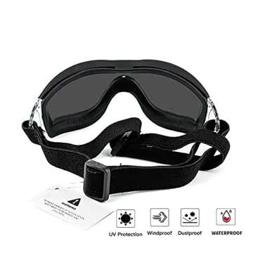 Tankyomilex Adjustable Dog Goggles UV-Proof Waterproof for Dogs