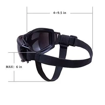 Tankyomilex Adjustable Dog Goggles UV-Proof Waterproof for Dogs